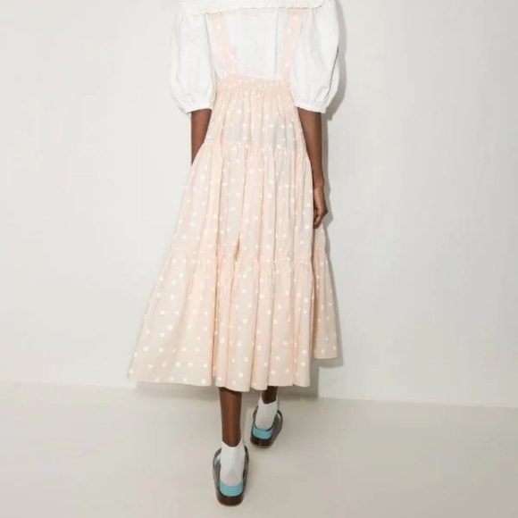 Batsheva polka dot midi pinafore dress NWT - Picture 3 of 5